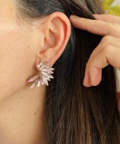 Alternative view of Pendientes Classic rosa palo