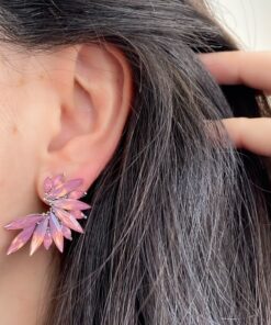 Alternative view of PENDIENTES CLASSIC ROSA EMPOLVADO