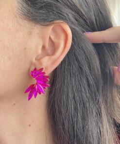 Alternative view of PENDIENTES CLASSIC FUCSIA