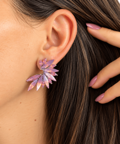 Alternative view of Pendientes Classic Rosa Empolvado