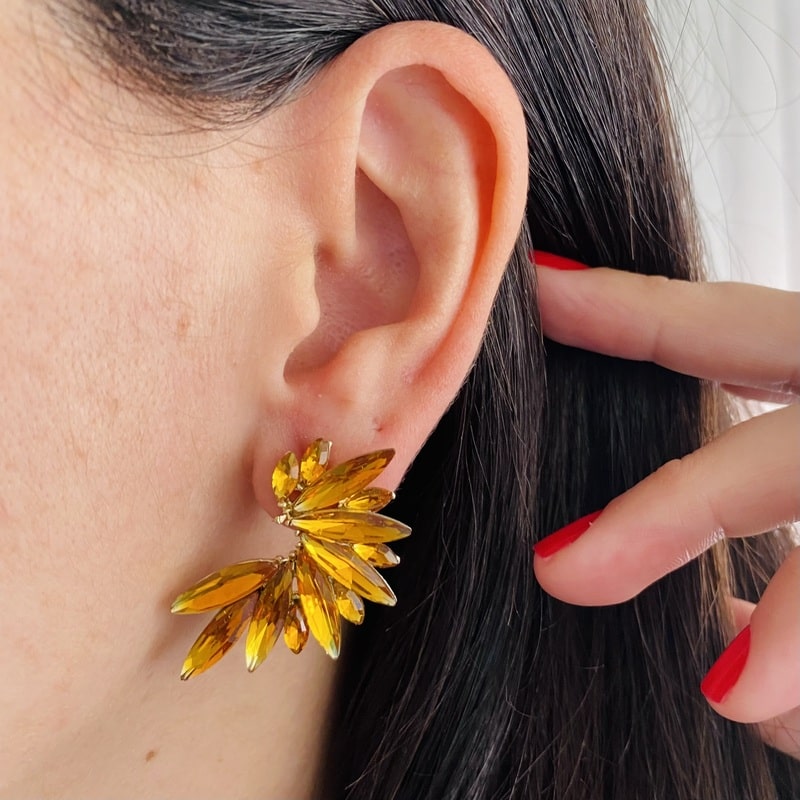 PENDIENTES CLASSIC MOSTAZA - Imagen 2