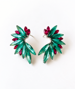 Pendientes Classic Verde Agua y Fucsia