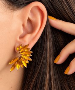Alternative view of Pendientes Classic Mostaza