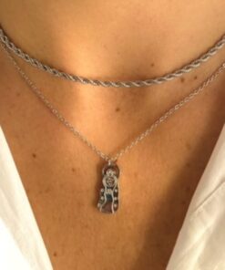 Alternative view of Collar VIRGENCITA plateada