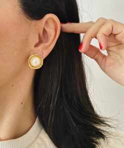 Alternative view of Pendientes de acero PERLA