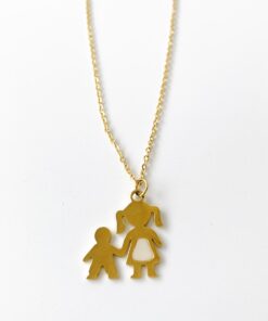 Collar MAMÁ silueta dorado