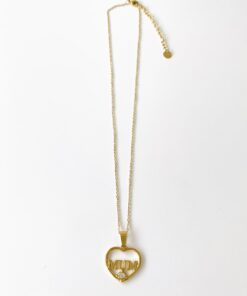 Alternative view of Collar MUM corazón dorado