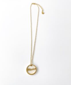 Collar MAMÁ dorado - Imagen 3