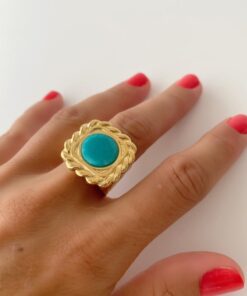 Alternative view of Anillo BIG turquesa
