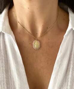 Alternative view of Collar virgen LA MILAGROSA rosa