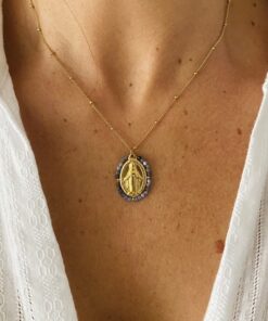 Alternative view of Collar virgen LA MILAGROSA azul