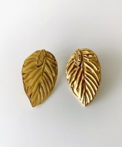 Pendientes HOJA dorada