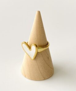 Anillo CORAZÓN blanco - Imagen 3