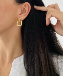 Alternative view of Pendientes EMMA dorados