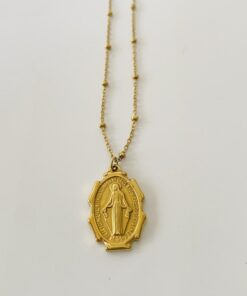 Collar virgen LA MILAGROSA dorado