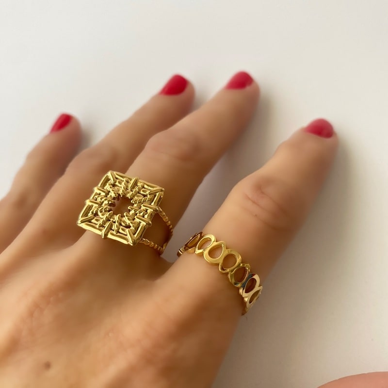 Anillo SELLO dorado - Imagen 2