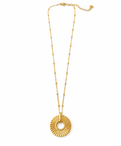 Alternative view of Collar dorado con charm circular