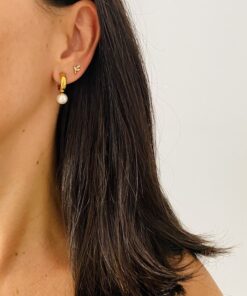 Alternative view of Pendientes de aro PERLA