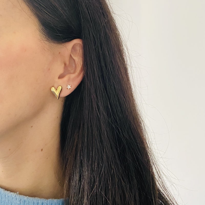 Pendientes CORAZÓN dorados - Imagen 2