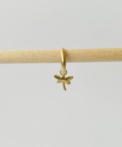 Pendiente arito LIBÉLULA dorado