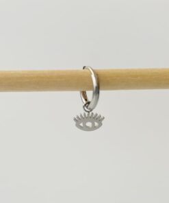 Pendiente arito OJO plateado