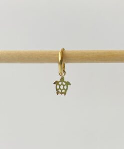 Pendiente arito TORTUGA dorado