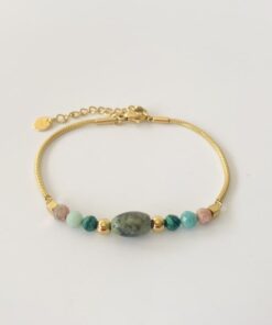 Pulsera PIEDRAS dorada
