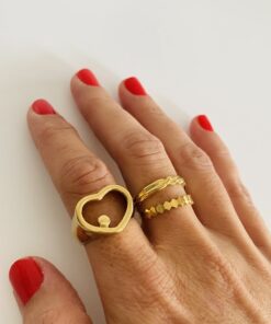 Alternative view of Anillo CORAZÓN dorado