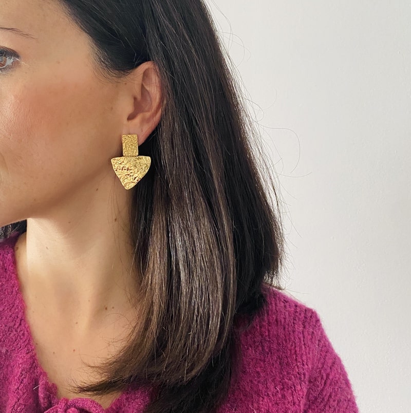 Pendientes CLOE dorados - Imagen 2