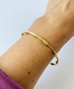 Alternative view of Brazalete fino CAÑA dorada