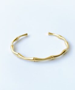 Brazalete fino CAÑA dorada