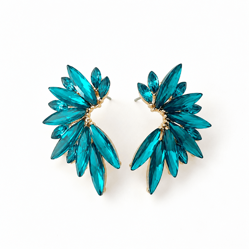 Pendientes Classic Verde Agua Oscuro